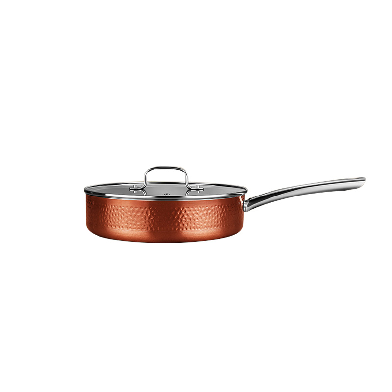 The aluminum nonstick deep fry pan with lid