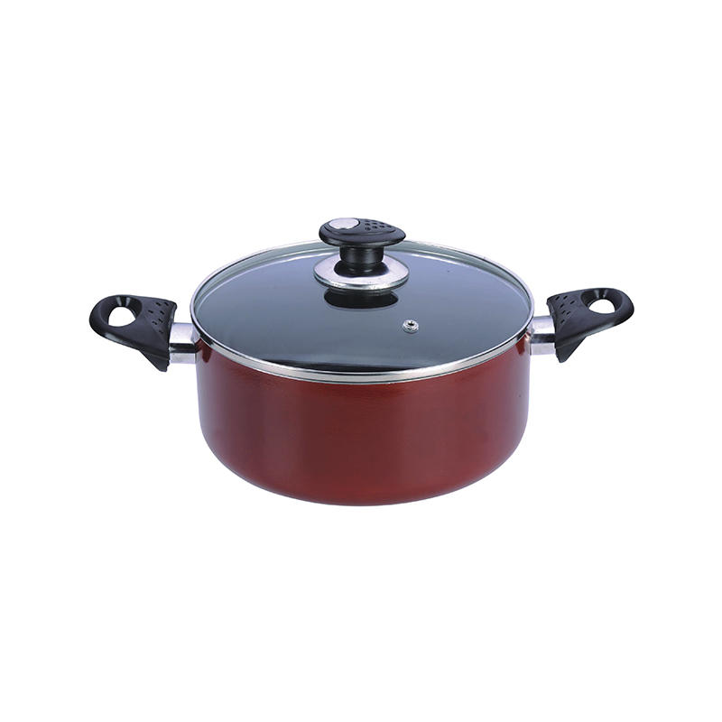 Aluminum Two-ear Nonstick Shallow Casserole with Lid
