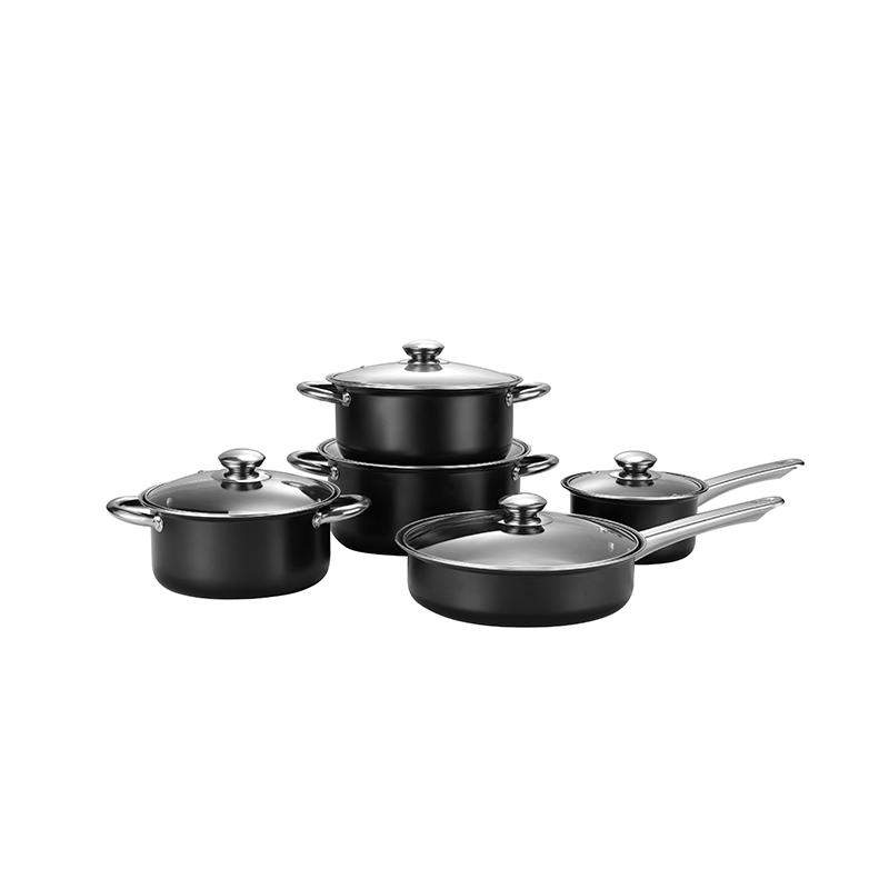 10PCS Carbon Steel Nonstick Cookware Set