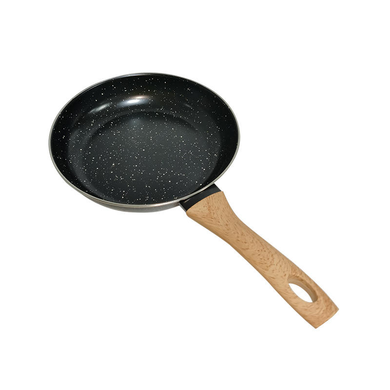 Carbon Steel Nonstick Fry Pan with Wood Grain Handle