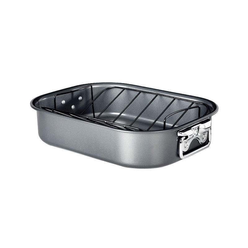 Carbon Steel Nonstick Roast Turkey Pan with Removable Handle