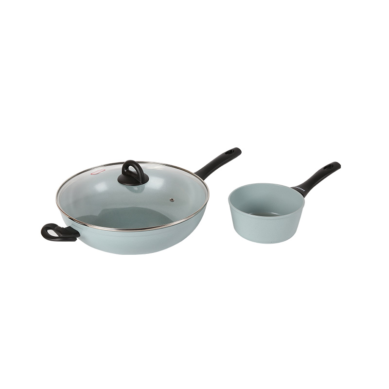 Imitation Die-casting Nonstick Frying Pan & Milk Pan Combination Set