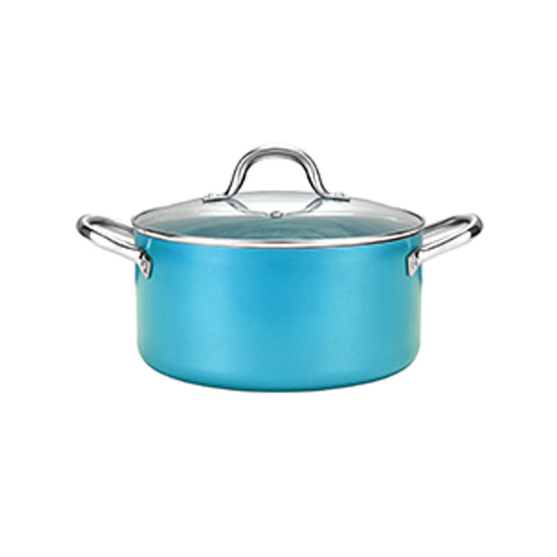 Aluminum Nonstick Stock Pot with Lid with Double Stainless Steel Ears